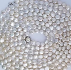 Coin Pearl Long Strand Necklace